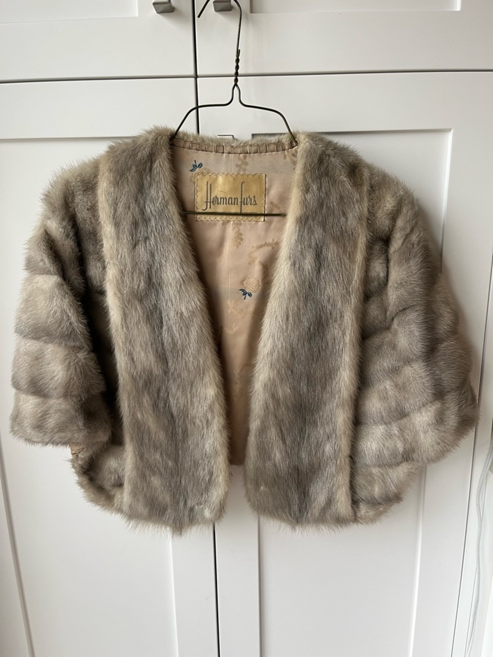Herman Furs Vintage Silver-Taupe Mink Stole